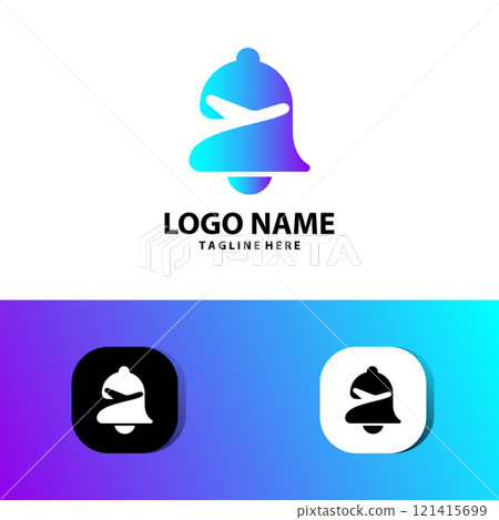 plane notification logo design vector 121415699