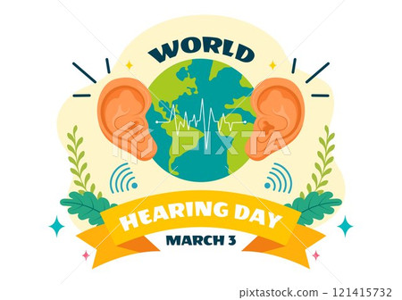 World Hearing Day Vector Illustration on March 3rd, Promoting Awareness About Preventing Deafness for Ear Health Treatments in a Flat Background World Hearing Day Vector Illustration on March 3rd, Promoting Awareness About Preventing Deafness for Ear Health Treatments in a Flat Background 121415732