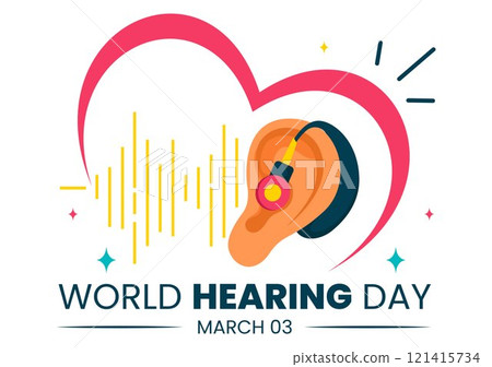 World Hearing Day Vector Illustration on March 3rd, Promoting Awareness About Preventing Deafness for Ear Health Treatments in a Flat Background World Hearing Day Vector Illustration on March 3rd, Promoting Awareness About Preventing Deafness for Ear Health Treatments in a Flat Background 121415734