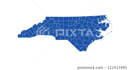 North Carolina administrative map. counties map of North Carolina with color, blank Map, empty map of North Carolina North Carolina administrative map. counties map of North Carolina with color, blank Map, empty map of North Carolina 121415995
