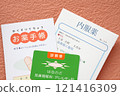 Medicine notebook, patient registration card, and medication envelope 121416309