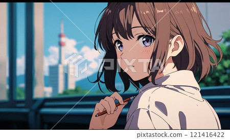 上課的女孩 121416422