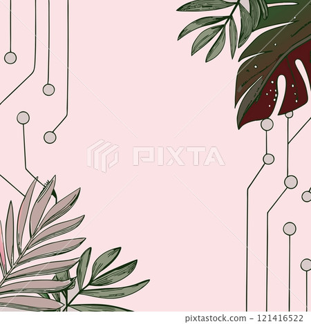Nature and Technology Fusion with Botanical Elements 121416522