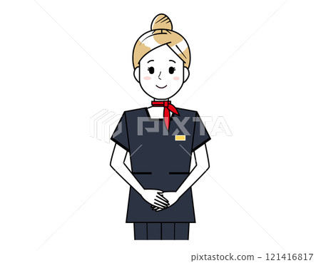 一位女性為顧客、美容諮詢人員提供服務的插圖 一位女性為顧客、美容諮詢人員提供服務的插圖 121416817