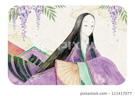 源氏物語紫式部 2 章高木水彩插圖 121417077