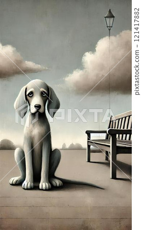 Lonely dog sad 121417882