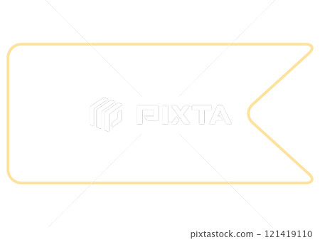 黃色絲帶標題框 黃色絲帶標題框 121419110