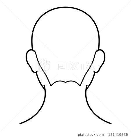 Face Hairline Back of head Black and white Face Hairline Back of head Black and white 121419286