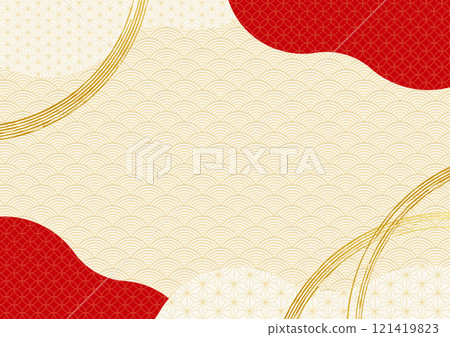 時尚日本圖案金刷日本紙新年賀卡背景1 121419823