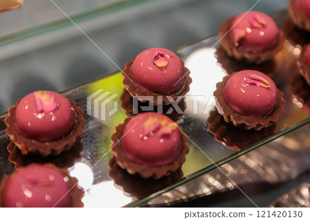 Elegant mousse cakes with a creamy filling 121420130