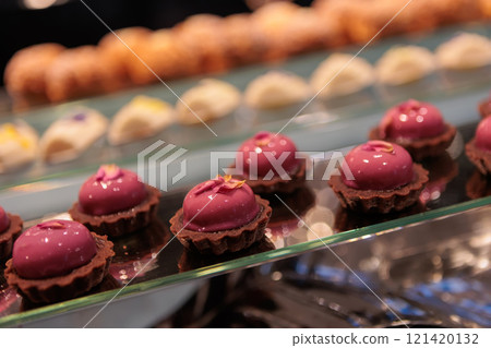 Elegant mousse cakes with a creamy filling 121420132