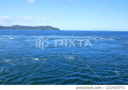 Scenery of the Naruto Strait as seen from a sightseeing boat 121420751