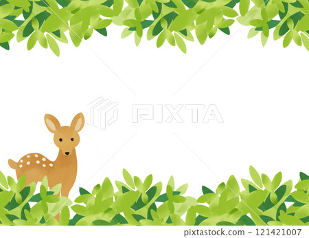 植物和鹿的背景圖 121421007