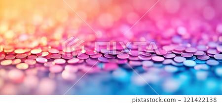 Colorful glitter background with sparkling bokeh effect, creating vibrant and festive atmosphere. Perfect for celebrations and creative projects Colorful glitter background with sparkling bokeh effect, creating vibrant and festive atmosphere. Perfect for celebrations and creative projects 121422138