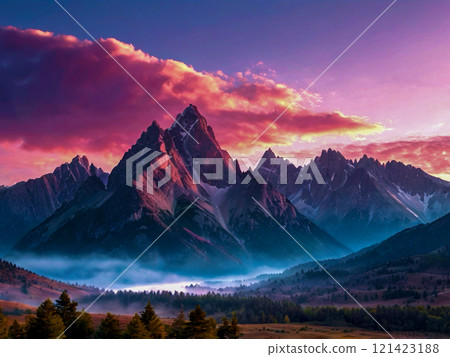 winter mountains panorama with snow winter mountains panorama with snow 121423188