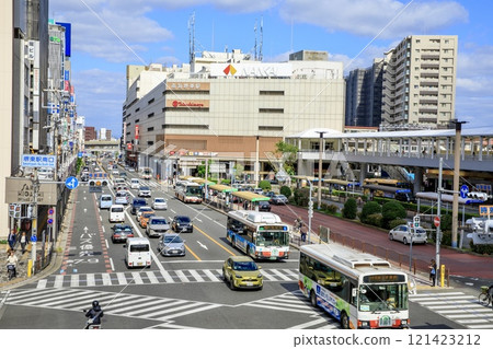 The view from the south exit of Nankai Sakai Higashi Station in Sakai City 121423212