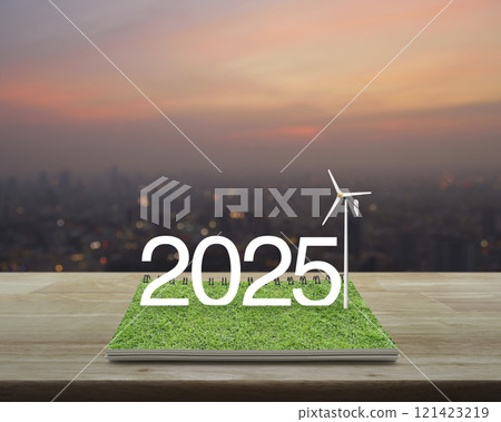 Happy new year 2025 ecological cover concept 121423219