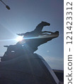 快馬雕塑與日落 121423312