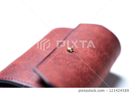 Wine red leather wallet Wine red leather wallet 121424589