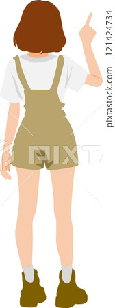 Illustration of a woman from behind Illustration of a woman from behind 121424734