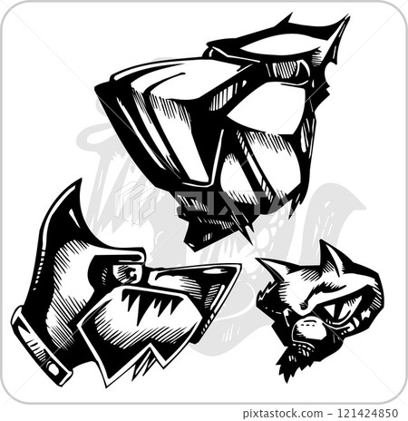 Vector Set - Aggressive Dogs. 121424850
