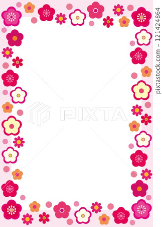 Plum blossom frame white space 121424864