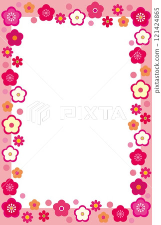 梅花框留白 梅花框留白 121424865