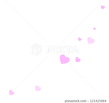 Flying pink and white hearts shape.  121425064