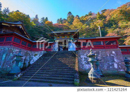 群馬縣富岡市妙義神社唐門的秋景 群馬縣富岡市妙義神社唐門的秋景 121425264