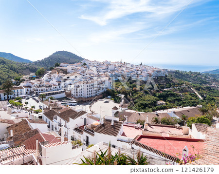 Whitewashed Village of Frigiliana in Malaga 121426179