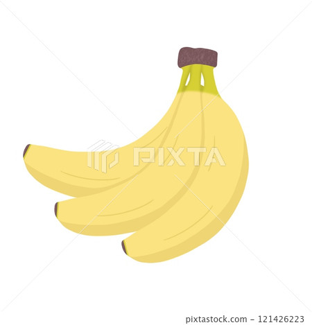 簡單可愛的香蕉手繪插畫 121426223