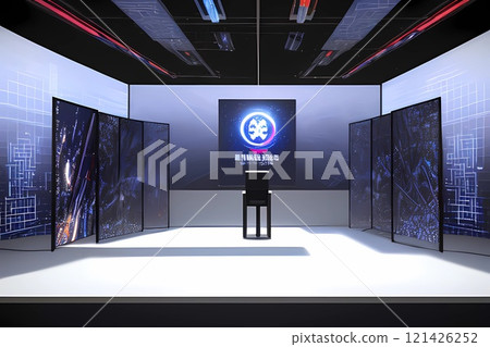 插畫背景未來數位舞台舞台歌曲節目風格背景 121426252