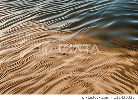 Waves forming circles on water surface due to wind.AI Generated 121426322