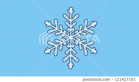 Snow crystal illustration 121427101