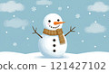 Illustration of cute snowman 121427102