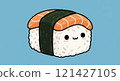 Cute sushi illustration 121427105