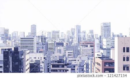 城市景觀插畫背景素材 城市景觀插畫背景素材 121427134
