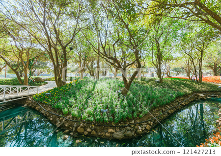 the flower and garden decoration 121427213