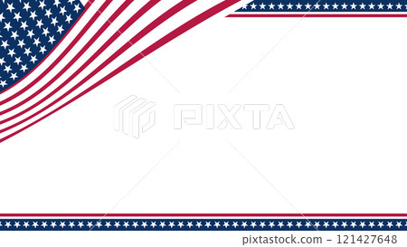 Display of American Flag Patterns With Bold Colors and Star Designs Against a White Background Display of American Flag Patterns With Bold Colors and Star Designs Against a White Background 121427648