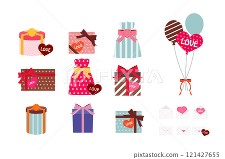 Valentine's Day decoration illustration set 121427655