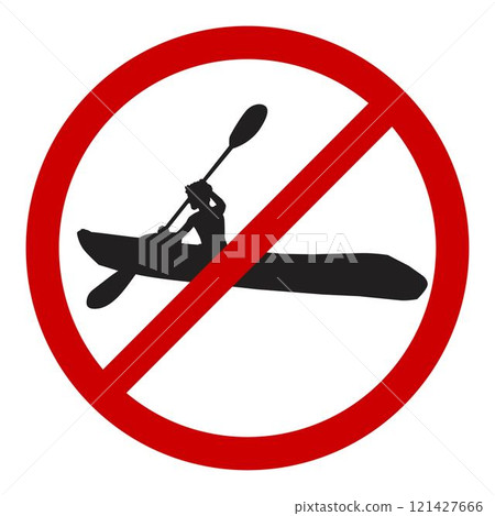 No rowing boats. Water Safety Signs 121427666