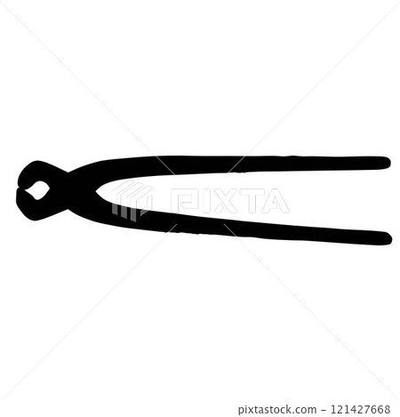Pincers silhouette vector. Pincers silhouette vector. 121427668