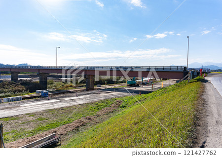 Scenery of river construction Scenery of river construction 121427762