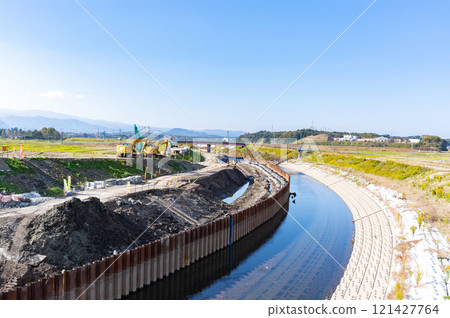 河道建設風景 121427764