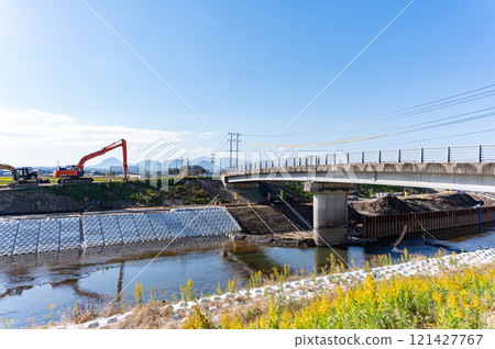 Scenery of river construction Scenery of river construction 121427767