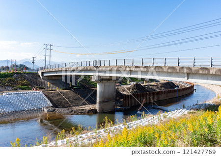 河道建設風景 河道建設風景 121427769