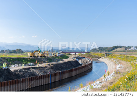 Scenery of river construction Scenery of river construction 121427772