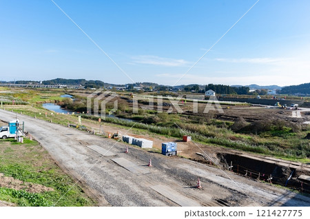 Scenery of river construction 121427775