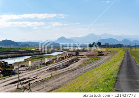 Scenery of river construction Scenery of river construction 121427778