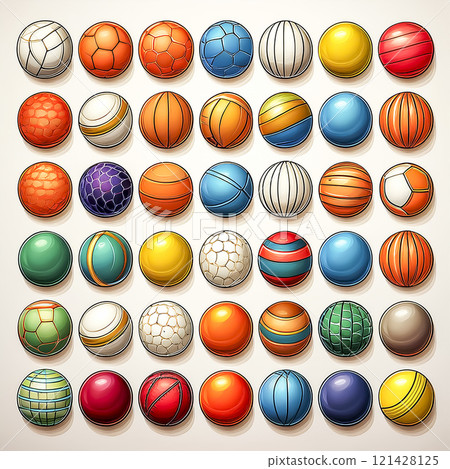 彩色惡露球背景插畫 121428125